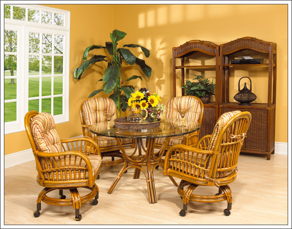 Boca Rattan Antigua Game Table and Chair Set - FREE Inside Delivery! by Boca Rattan