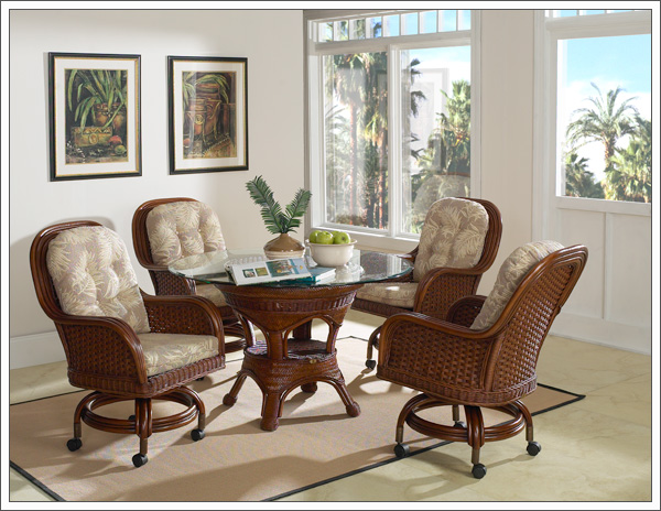 Boca Rattan Moroccan Game Table and Chair Set - FREE Inside Delivery! by Boca Rattan