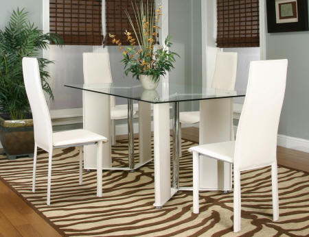 Cramco Norris 5 Piece Dining Set Cream