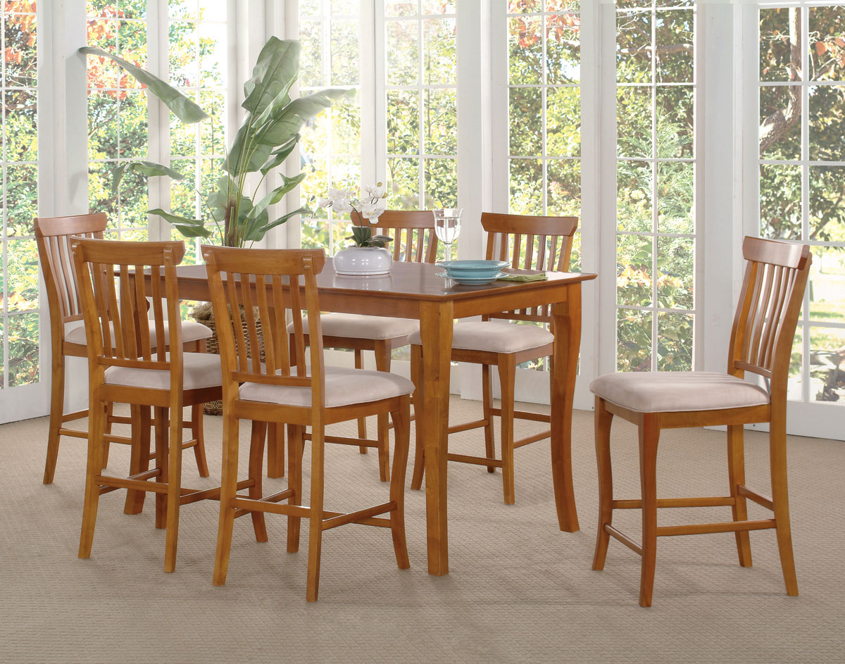 Atlantic Furniture Venetian 42x78 Dining Table Caramel Latte