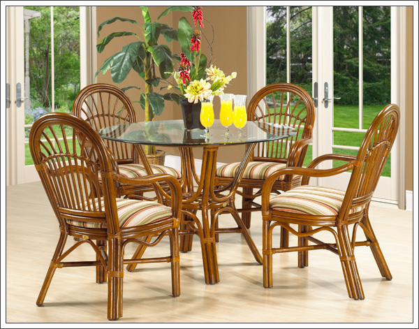 Boca Rattan Amarillo-Delta Round Game  Dining Table by Boca Rattan