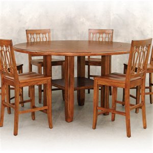 Lifestyle California Tuscany Round Expandable Counter Height Dining Table