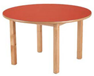 KFI Seating 36 inch Round-Natural Maple Frame Dining Table