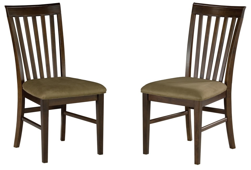 Atlantic Furniture Mission Dining Chairs Antique Walnut w/ Cappuccino Cushion