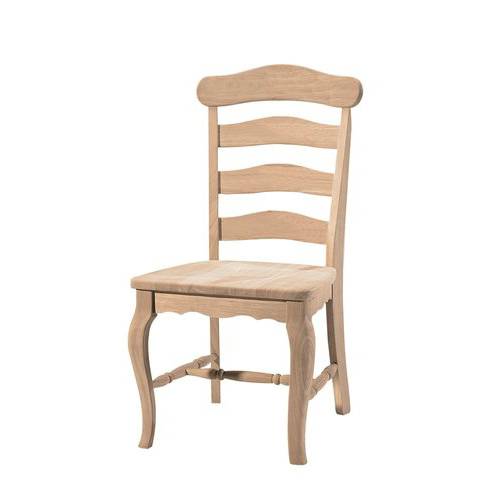 International Concepts Unfinished Country French Chair