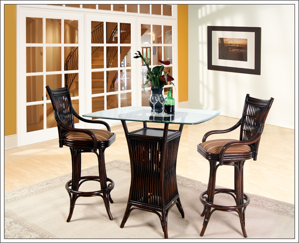 Boca Rattan Bali Glass Top Bistro Table