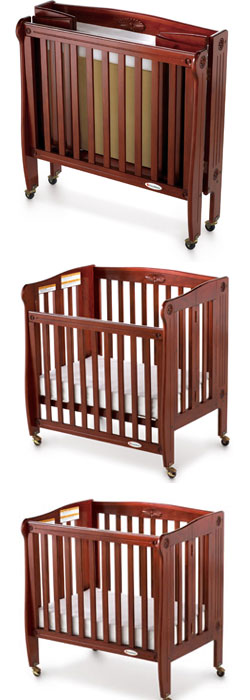 Foundations Royale Folding Drop Side Crib Compact Size