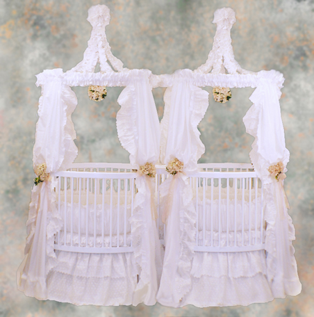Little Miss LIberty Duetta Round Crib Mate Twin Round Crib
