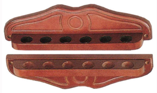 Sterling 6 Hole Designer Mahogany Pool Cue Rack