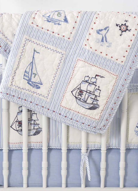 Whistle and Wink High Seas Nursery 614 Quilt - Fast FREE FedEx Shipping! by Whistle and Wink