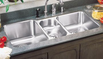 Elkay ELUH4020 Lustertone Triple Bowl Undermount Kitchen Sink