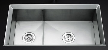 Kohler 3389 Poise 33 x 18 inch Double Basin Kitchen Sink with Mirror Finished Rim - Fast FREE FedEx... by Kohler