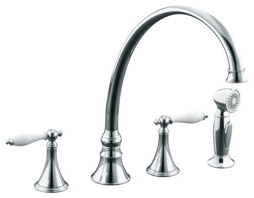 Kohler 378 4P Finial Traditional Kitchen Faucet