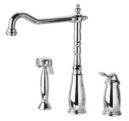 LaToscana Old Fashion 3 Holes Kitchen Faucet with Side Spray