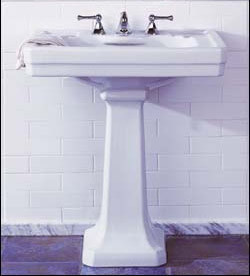 Porcher 24 inch Lutezia Pedestal Lavatory Sink