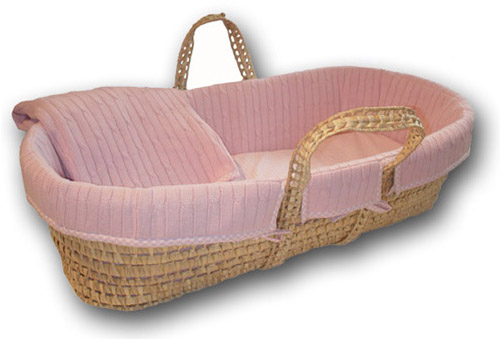 Sleeping Partners Cable Knit Moses Basket
