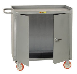 Little Giant Mobile Bench Cabinet with Locking Doors