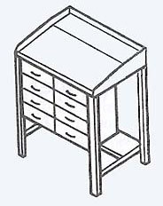 Pucel Grizzly Standing Shop Desk with Casters