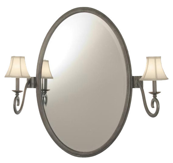 Buy Kalco Lighting Santa Barbara Mirror with 2 Light and Skill Bell by Kalco Lighting