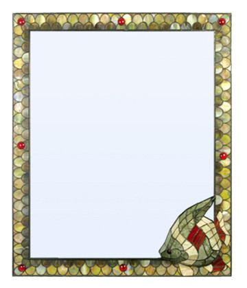 Meyda Tiffany Custom Fishscale and Fish Decorative Wall Mirror by Meyda Tiffany