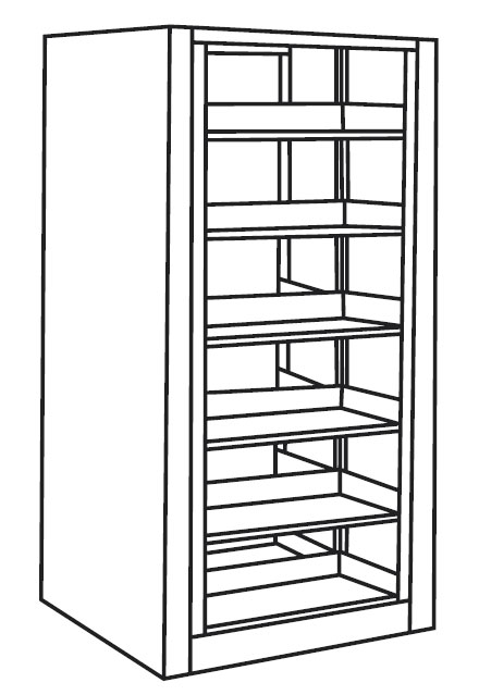 Mayline Group Pre Configured 6 Tier Rotary File Cabinet - Fast FREE FedEx Shipping! by Mayline Group