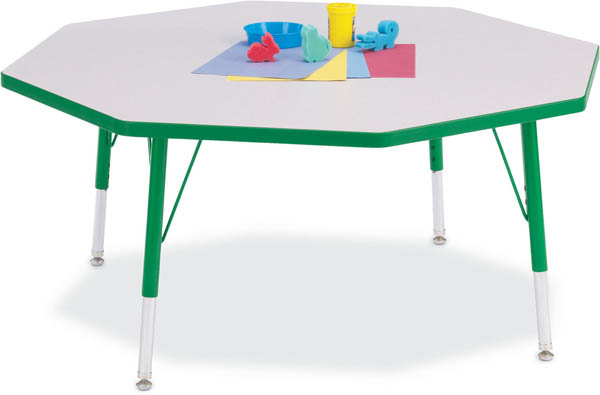 Jonti Craft Rainbow Accents KYDZ Octagon Shaped Activity Table
