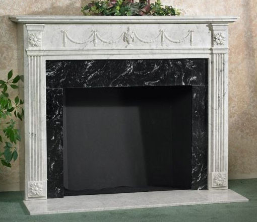 Classic Home Elements LaSaniere Cast Marble Mantel Fireplace Surround - FREE Inside... by Classic Home Elements