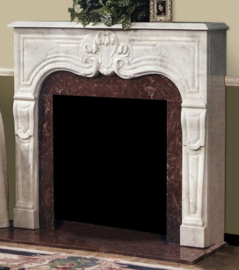 Classic Home Elements Louis XV Cast Marble Mantel Fireplace Surround - FREE Inside... by Classic Home Elements