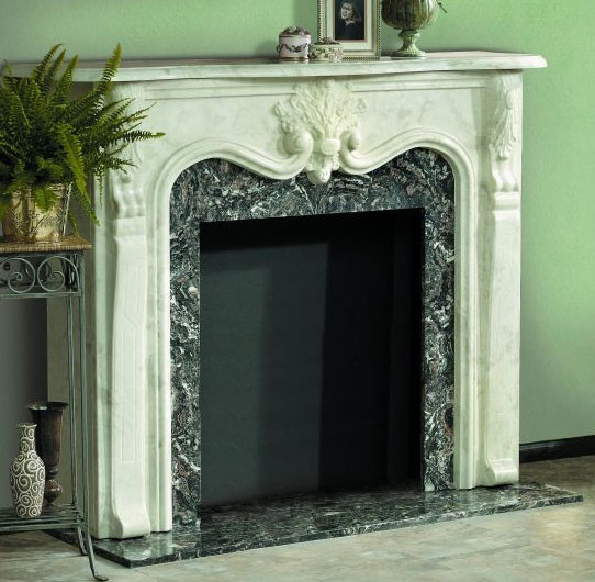 Classic Home Elements Versailles Cast Marble Mantel Fireplace Surround - FREE Inside... by Classic Home Elements