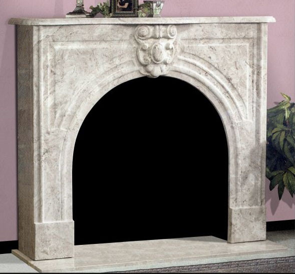 Classic Home Elements Victorian Shallow Depth Cast Marble Mantel Fireplace Surround - FREE... by Classic Home Elements