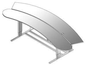 AD-AS Ergonomic Console Furniture with Dual Levels of Powered Adjustment - FREE Inside... by AD-AS