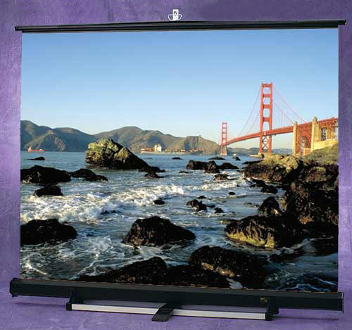 Draper Luma 2/R with Black Carpeted Case - AV Format Portable Projector Screen