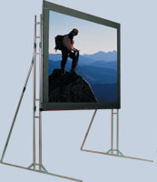 The Screen Works Matte White Stagers Choice - Video Format Portable Projector Screen