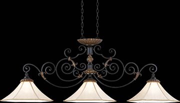 Nulco Lighting 3 Light French Country Pendant Island Light