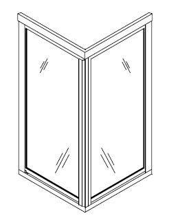 Kohler Focal Custom Pivot Framed Shower Door with Return Panel