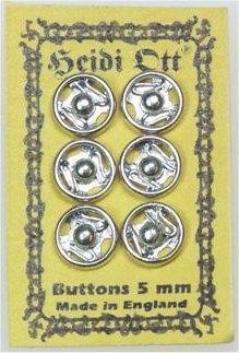 Heidi Ott XZ722 Silver Snap Fasteners - Fast FREE FedEx Shipping! by Heidi Ott