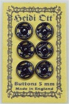 Heidi Ott XZ723 Black Snap Fasteners - Fast FREE FedEx Shipping! by Heidi Ott