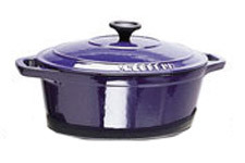 World Cuisine Cast Iron 8 qt. Oval Dutch Oven with Lid