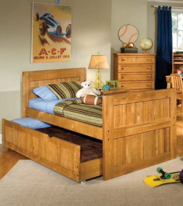 American Woodcrafters Casual Wood Weathered Stain 3/3 Captains Bed Best Price