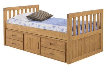 American Woodcrafters Kid\'s Scene 4/6 Captain\'s Bed with Storage Pedestal Best Price