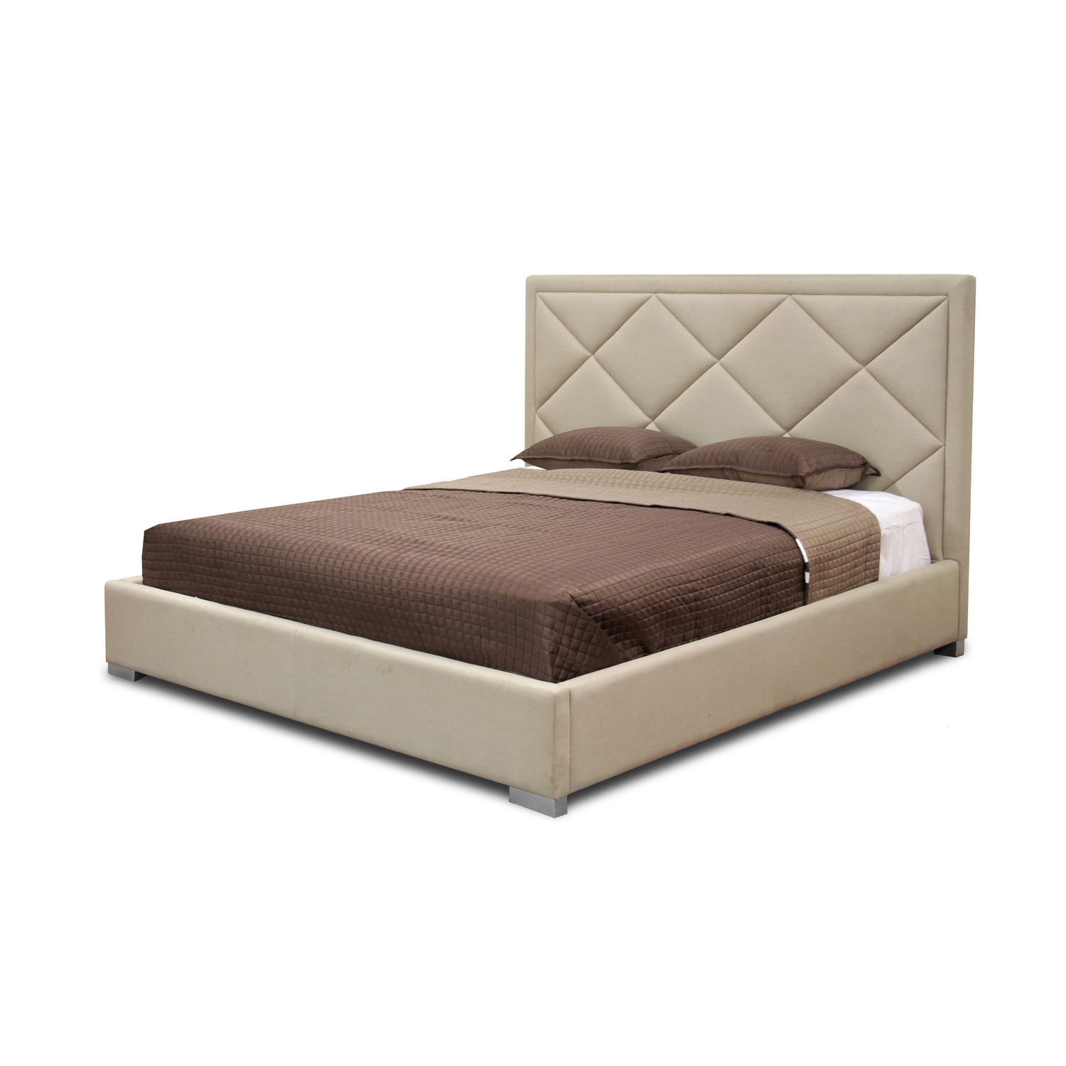 Baxton Studio Baxton Studio Palomar Beige Fabric Upholstered Modern Bed - King Size Panel Bed Best Price
