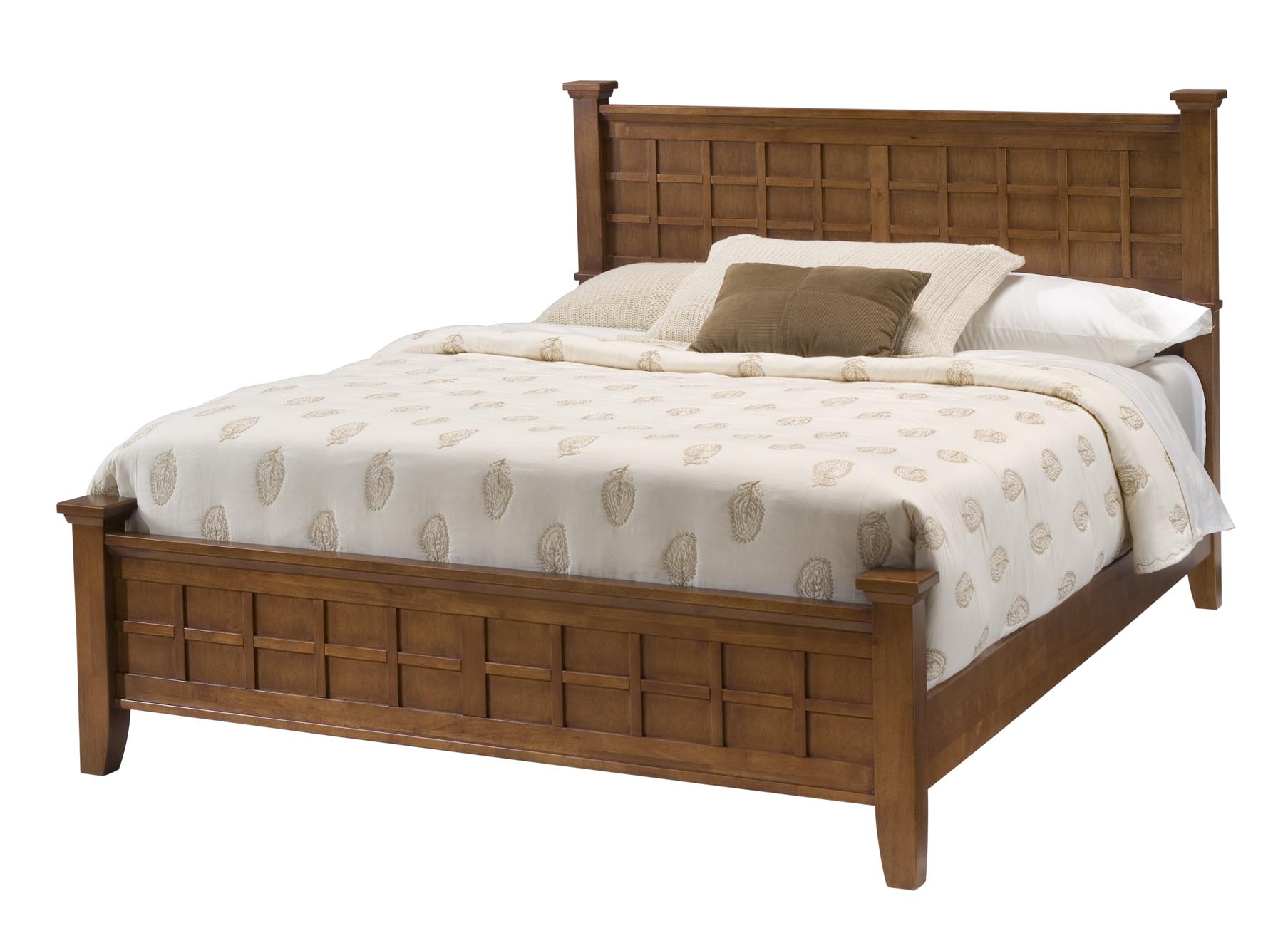 Home Styles Furniture Arts and Crafts Queen Bed in Cottage Oak Best Price