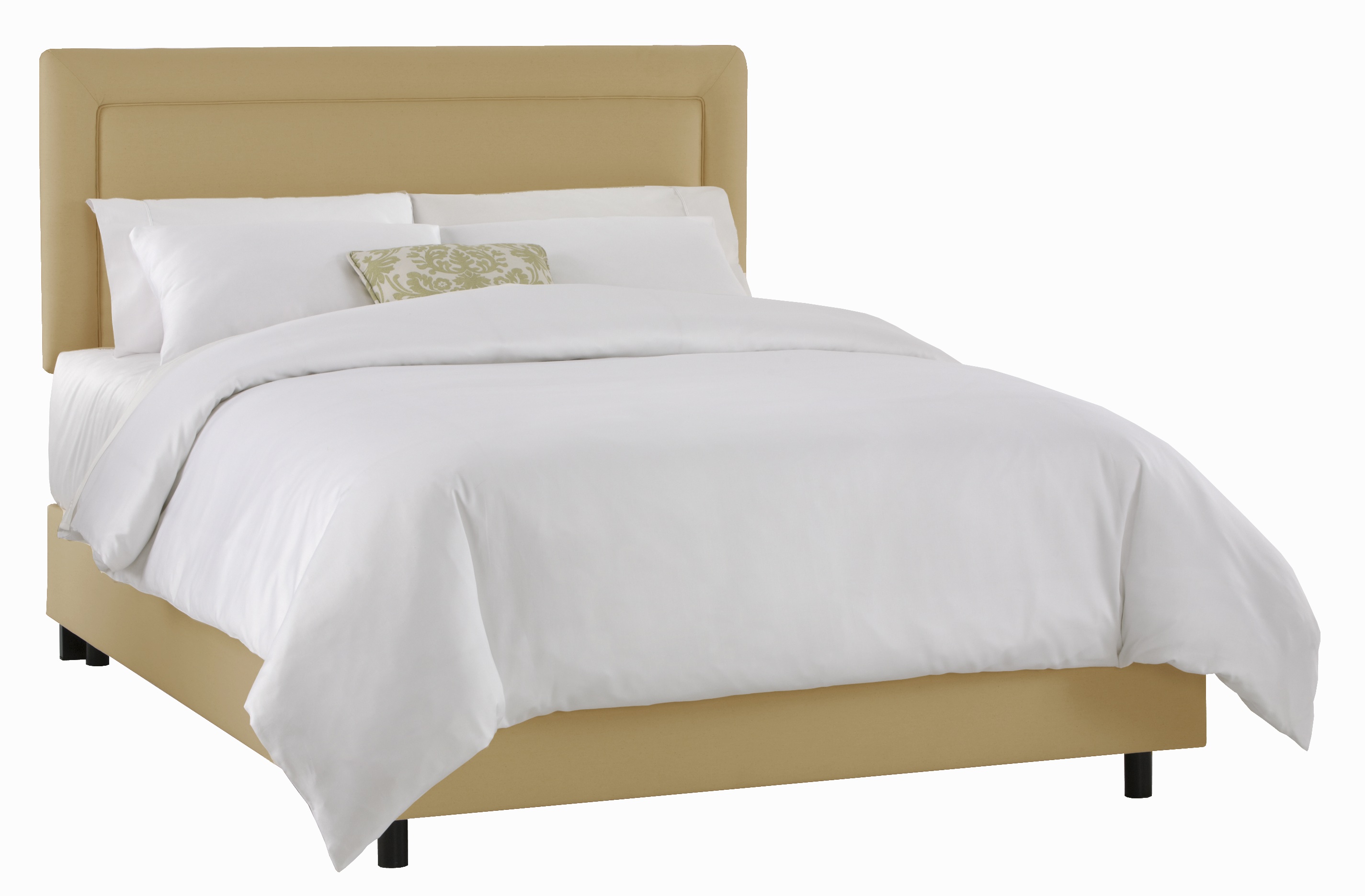 Skyline Furniture Border Bed in Twill Khaki Best Price