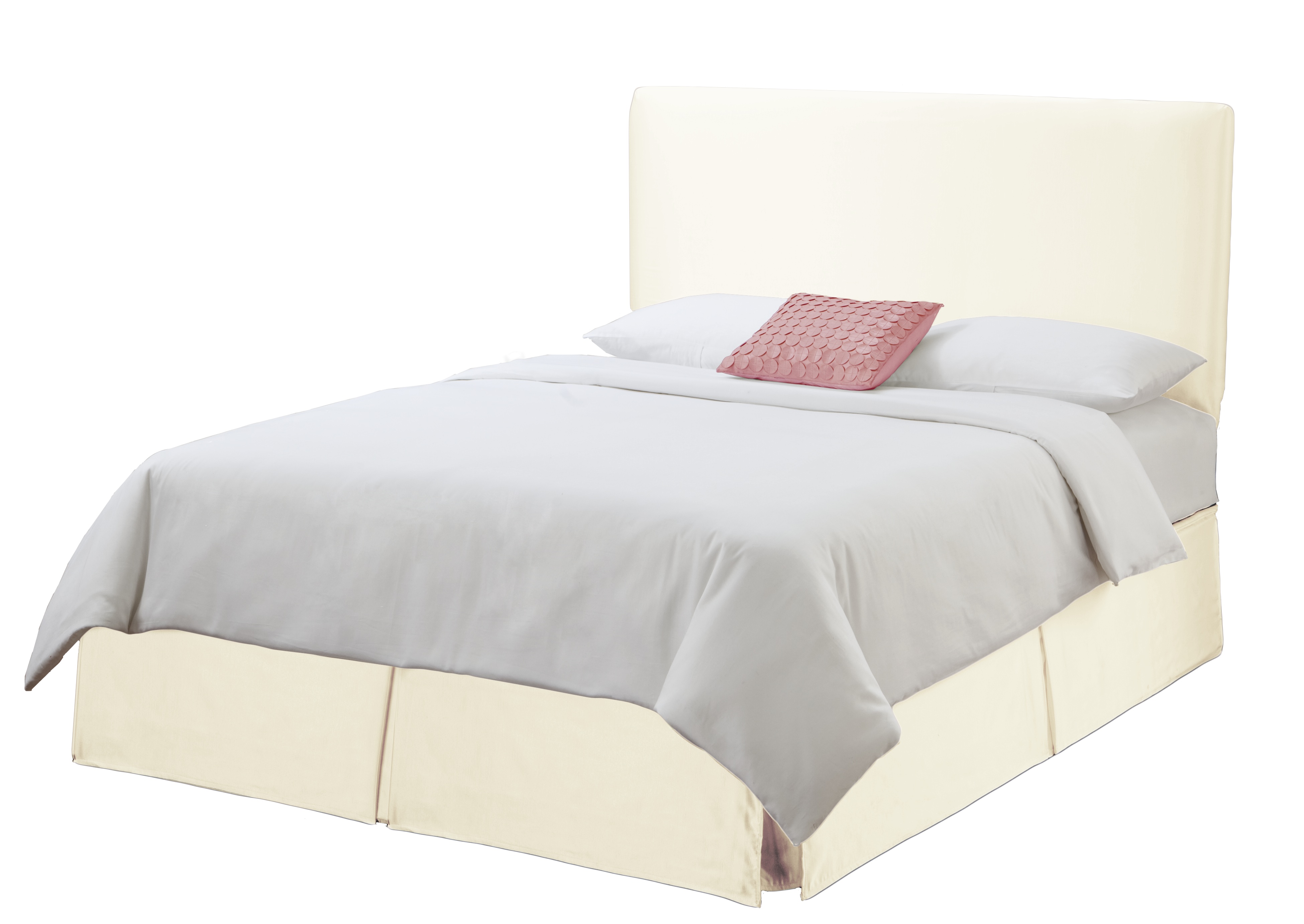 Skyline Furniture Slipcover Bed in Shantung Parchment