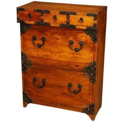 AsiaEXP 5 Drawer Rustic Accent Chest Metalwork Trim and Arc Drawers - FREE Inside... by AsiaEXP