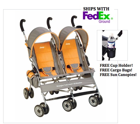Jeep Cherokee Sport Lightweight Stroller. Jeep Wrangler Twin Sport All