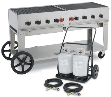Crown Verity Mobile 72 Inch MCC 72 Grill with Tank Cart by Crown Verity