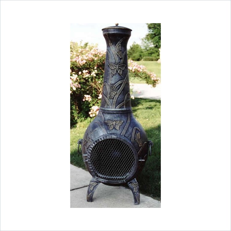 Oakland Living Butterfly Chimenea with Grill