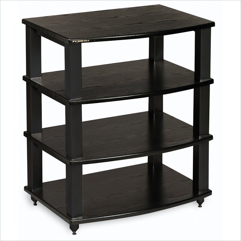 PLATEAU Audio Video Furniture XT Series 4 Shelf Audio Rack Black - Fast FREE FedEx... by PLATEAU Audio Video Furniture