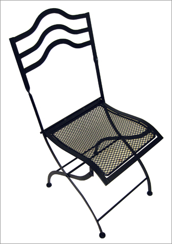 Pangaea Home and Garden Folding Chair Squiggle Top Set of 2